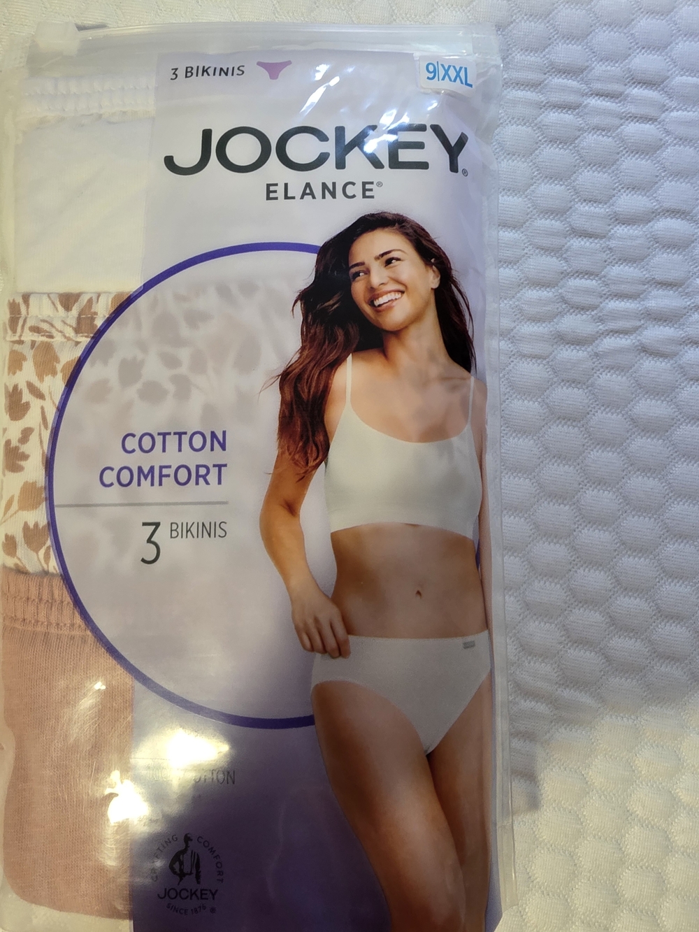Jockey Elance Women’s Bikini Briefs - White & Pink (3 Pack)